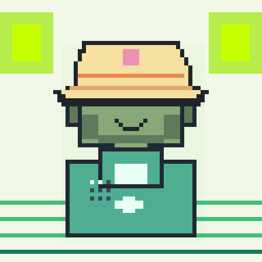 Backgrounds trait Green Dawn, shown on a Humble Guy